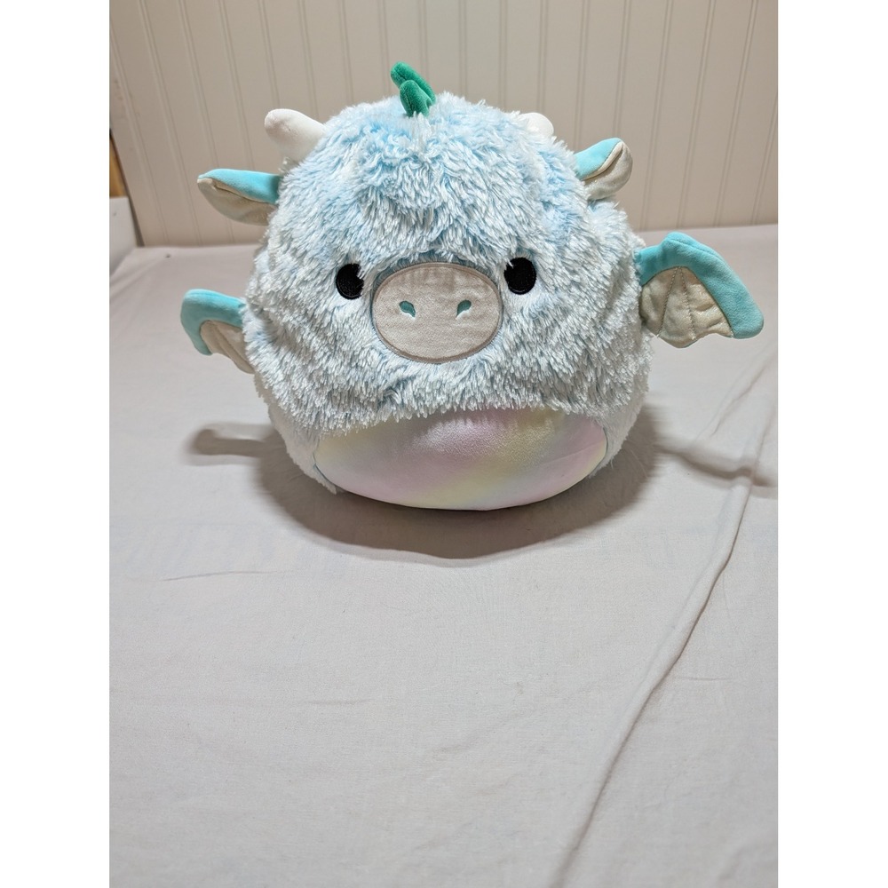 Squishmallows Fuzz-A-Mallows Lorelai the Dragon Blue Shaggy Plush 12 Inch Toy